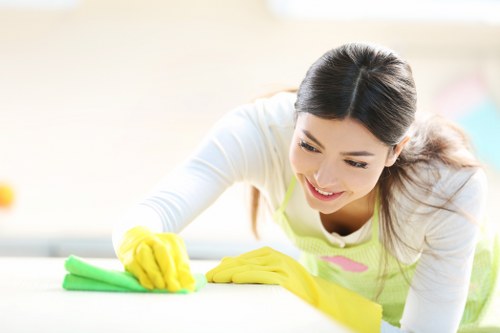 Eco-friendly communal area cleaning in a modern property