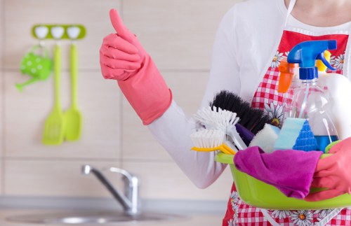 Final inspection after move in cleaning in an empty home